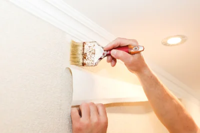 Pose de papier peint à Aubenasson — revêtements muraux et toiles de verre